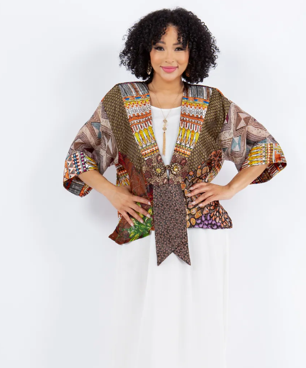 Sterling Style Frog Closure Jacket - 5796J CHESTNUT