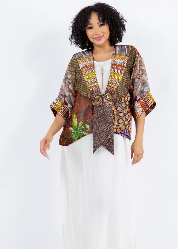 Sterling Style Frog Closure Jacket - 5796J CHESTNUT