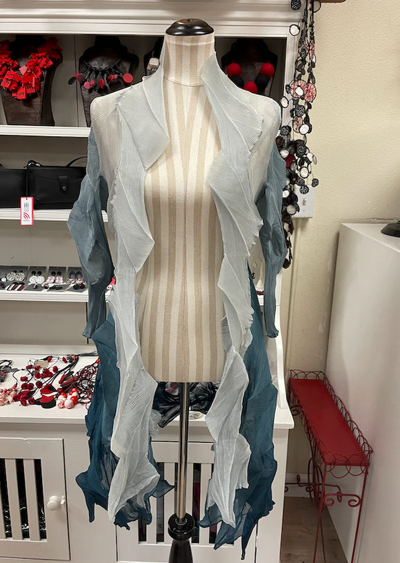 Alquema Jacqui Coat - SILVER TO DENIM