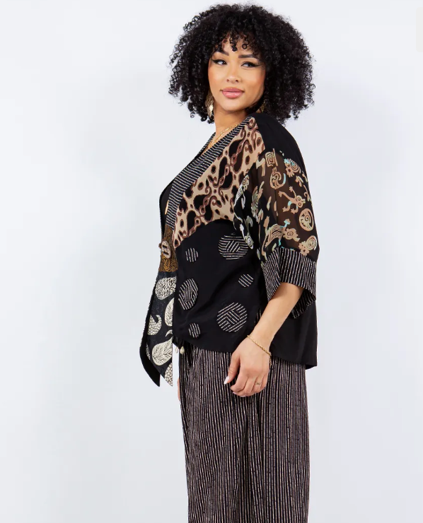 Sterling Style Frog Closure Jacket - 5775J BLACK