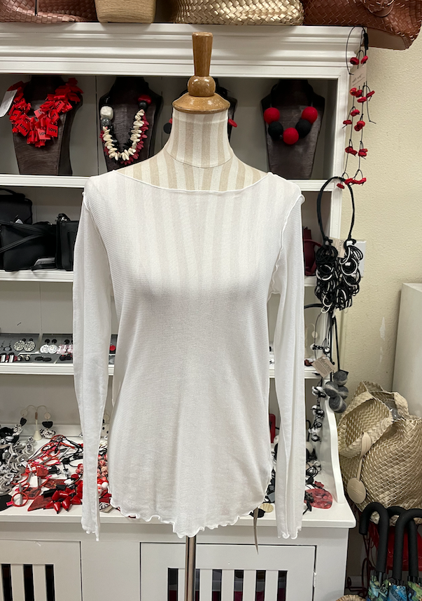 Cut Loose Mesh Top WHITE The Total Look