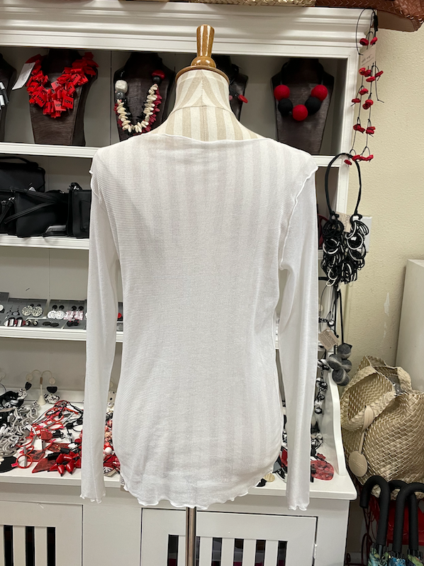 Cut Loose Mesh Top - 6037845 - WHITE