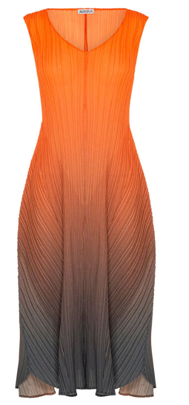 Alquema Long Estrella Dress - TANGERINE OMBRE
