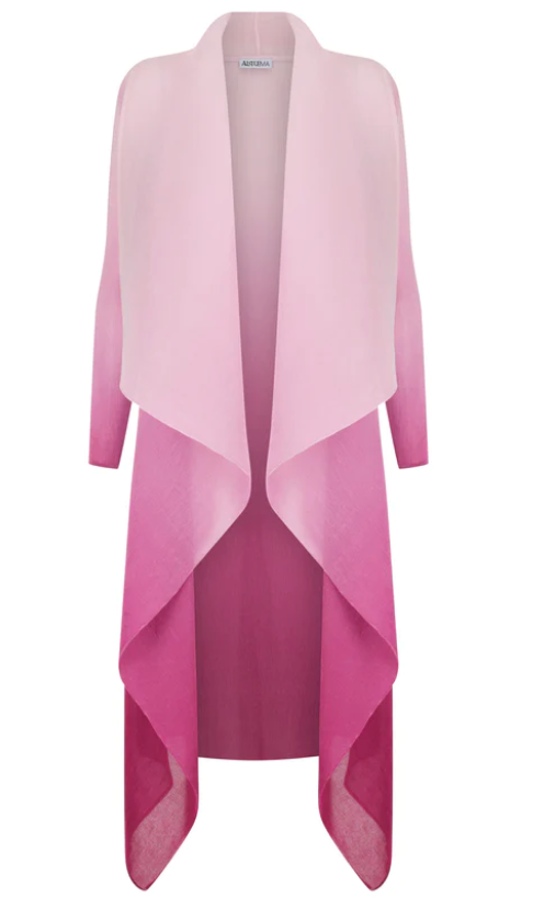 Alquema Long Collare Coat - SMOKEY ROSE