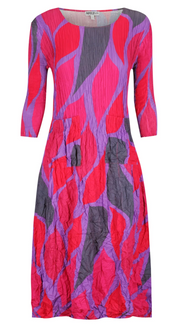 Alquema 3/4 Sleeve Smash Pocket  Dress - CAPER