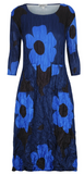 Alquema 3/4 Sleeve Smash Pocket  Dress - INDIGO WAY