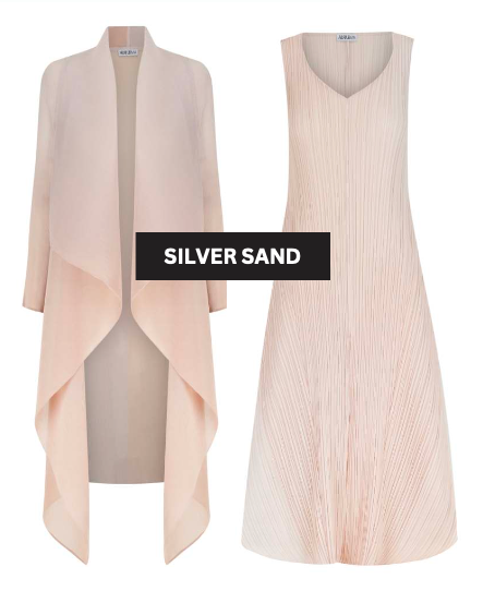 Alquema Long Collare Coat - SILVER SAND