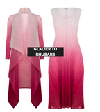 Alquema Long Collare Coat - GLACIER TO RHUBARB