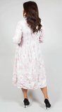 Alquema 3/4 Sleeve Smash Pocket  Dress - PALE PINK FLOWER SPOT