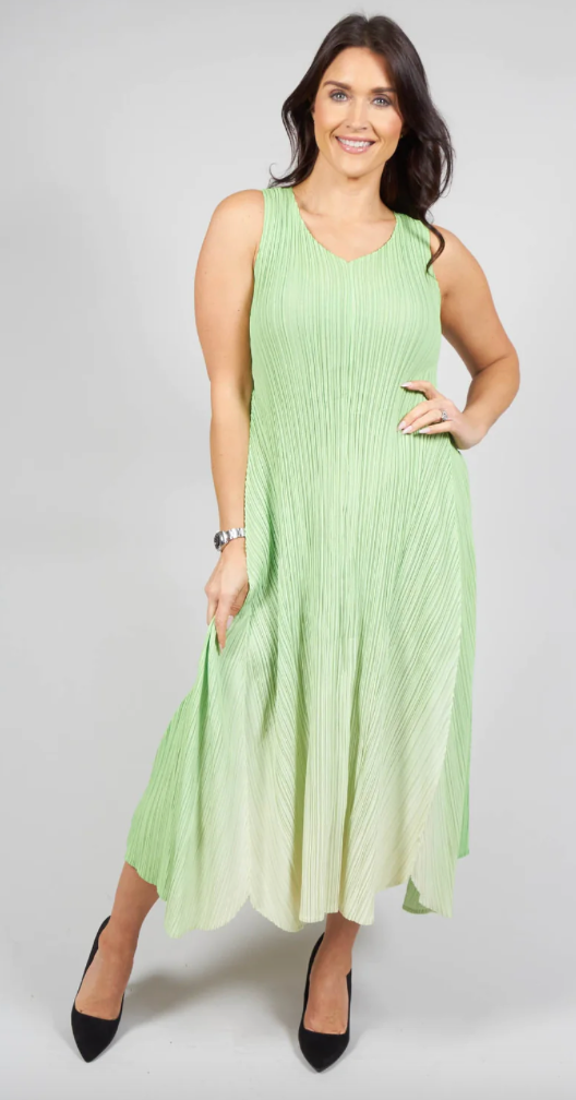 Alquema Long Estrella Dress - JADE TO WHEAT