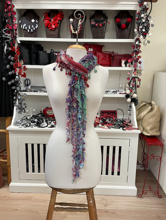 Monkey Mango Fringe Scarf - PRINT 2