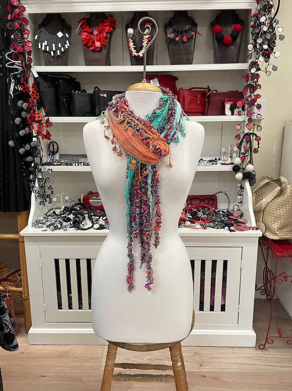 Monkey Mango Fringe Scarf - PRINT 6
