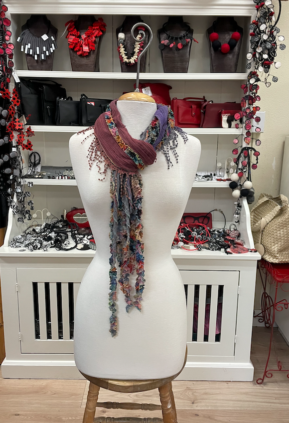 Monkey Mango Fringe Scarf - PRINT 8
