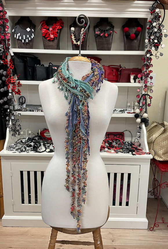 Monkey Mango Fringe Scarf - PRINT 13