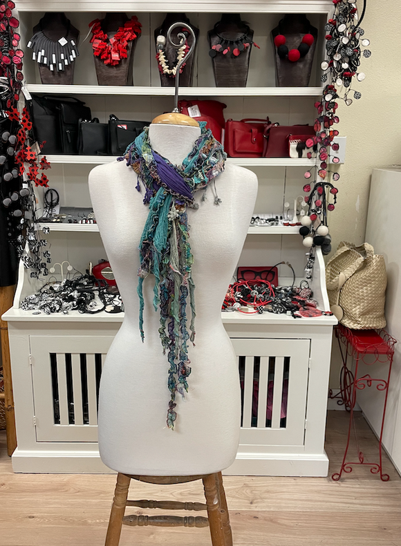Monkey Mango Fringe Scarf - PRINT 15