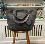 Ilse Jacobsen Reversible Tote -  DARK SHADOW/GUN METAL