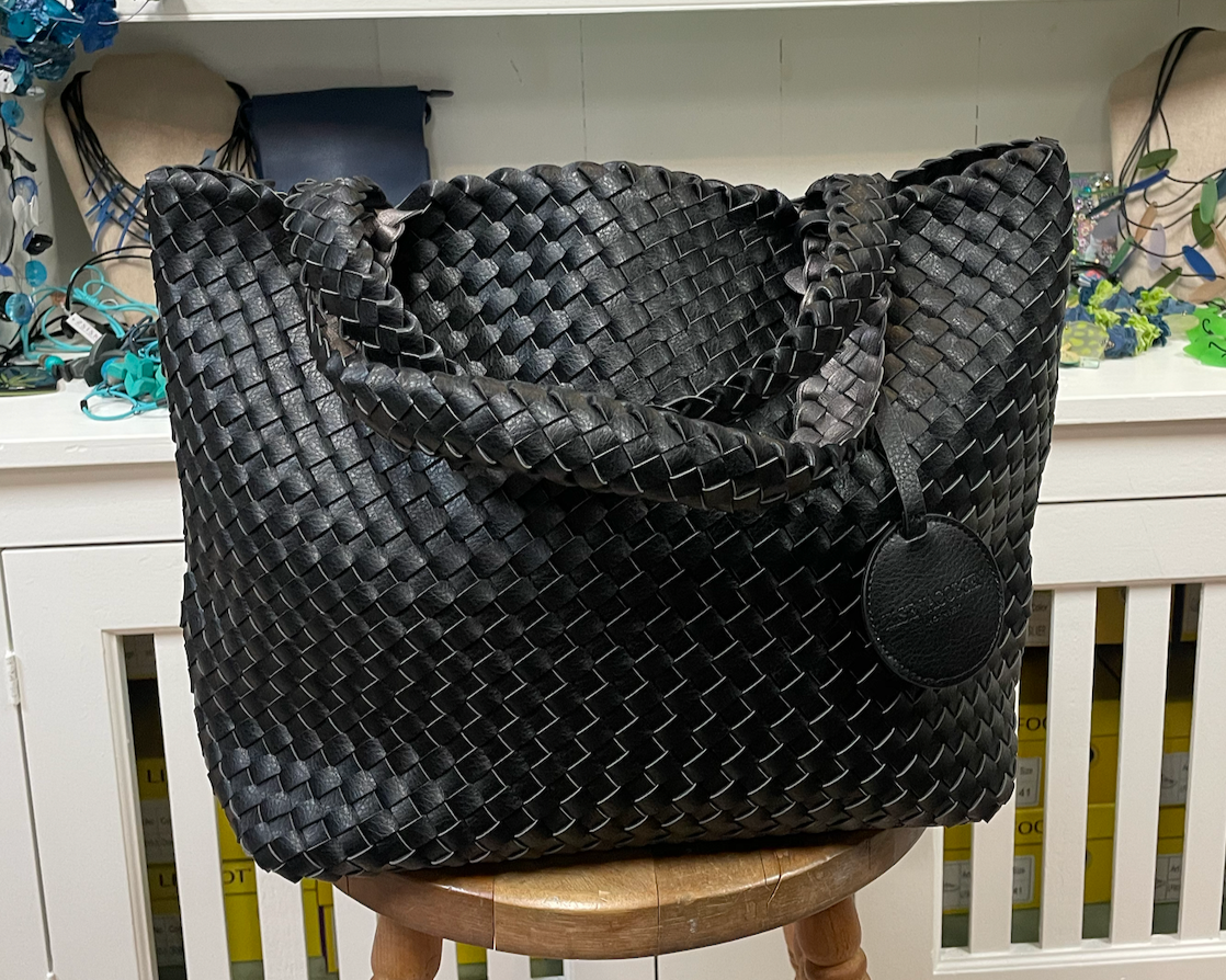 Ilse Jacobsen Reversible Tote -  BLACK/GUN METAL