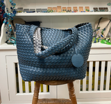 Ilse Jacobsen Reversible Tote -  ORION/BLUE ANTIQUE SILVER