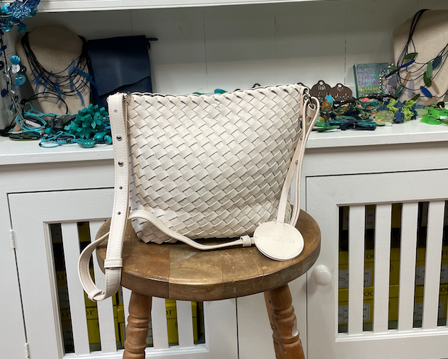 Ilse Jacobsen Reversible Cross Tote -  EGG WHITE/SILVER