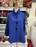 Moonlight Bell Sleeve Ruffle Collar Jacket - 2449 - BLUE