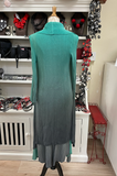 Alquema Long Collare Coat - VIVID GREEN TO SHADOW