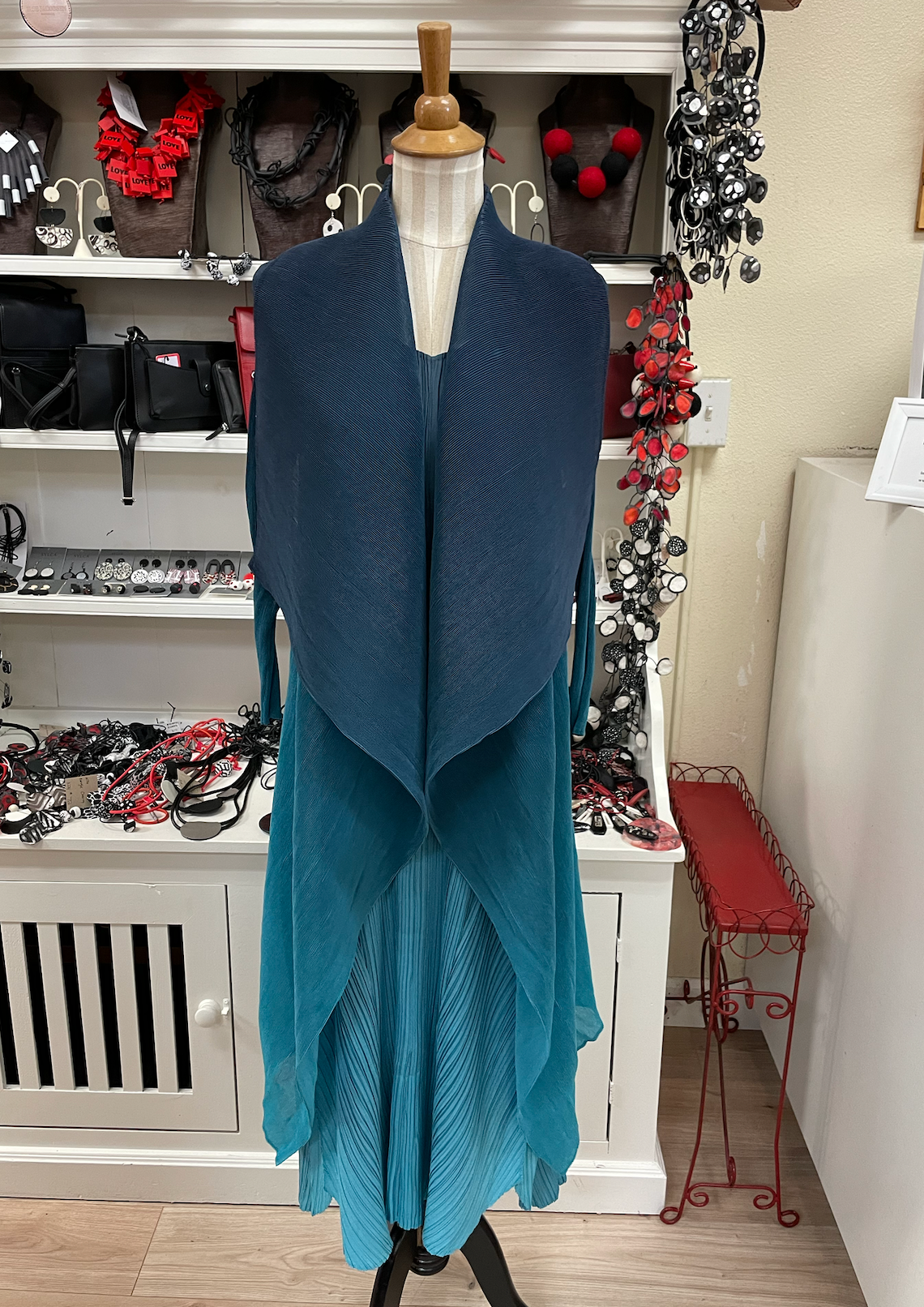Alquema Long Estrella Dress - INDIGO TO AQUA