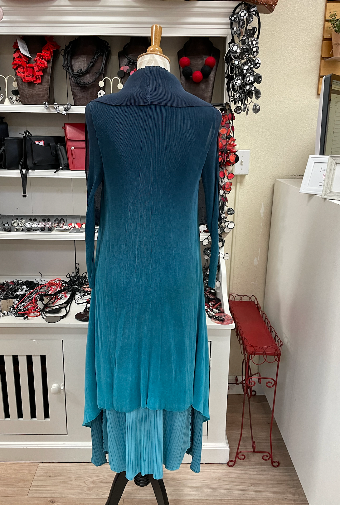 Alquema Long Estrella Dress - INDIGO TO AQUA
