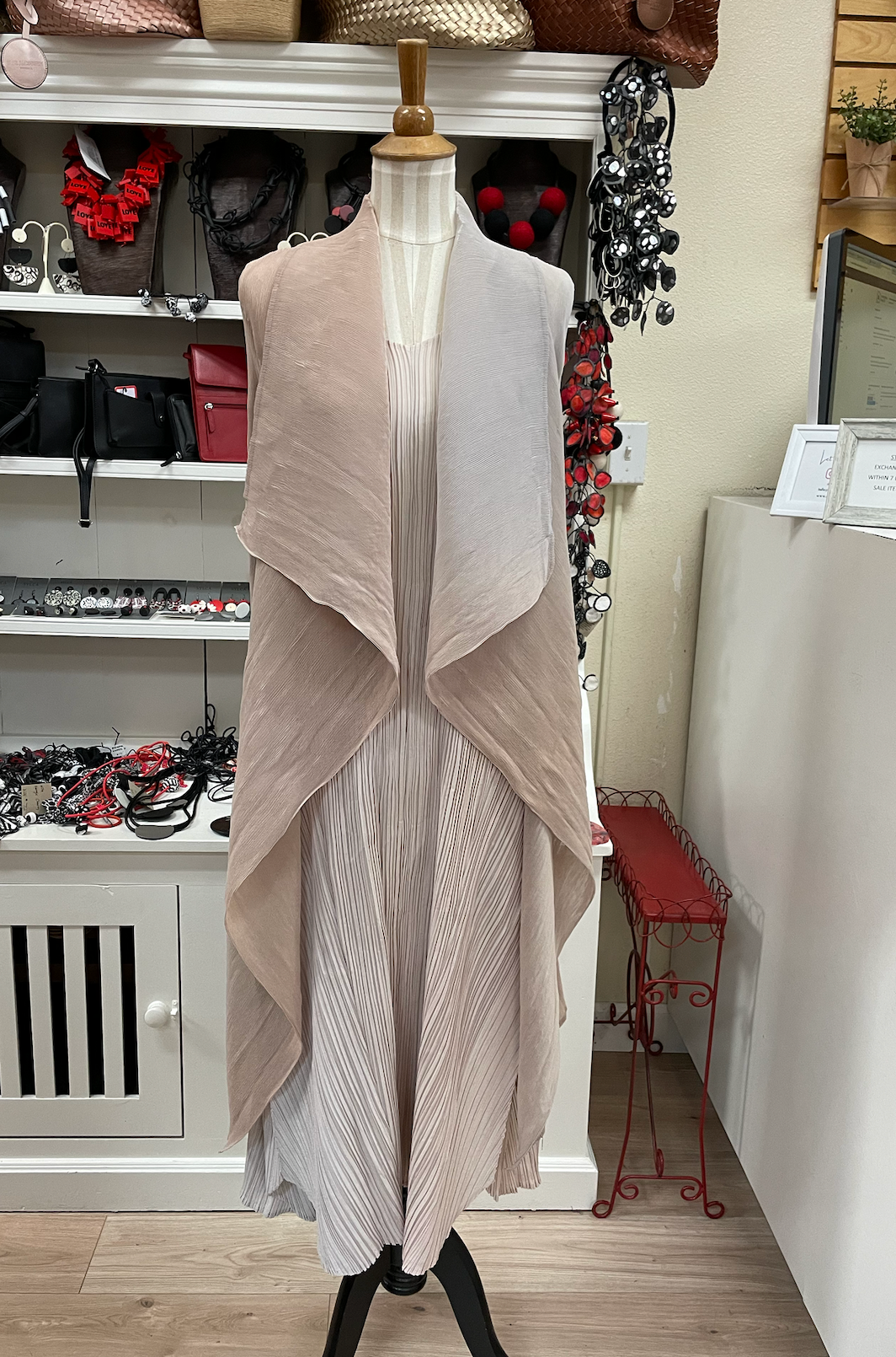 Alquema Long Collare Coat - SILVER SAND