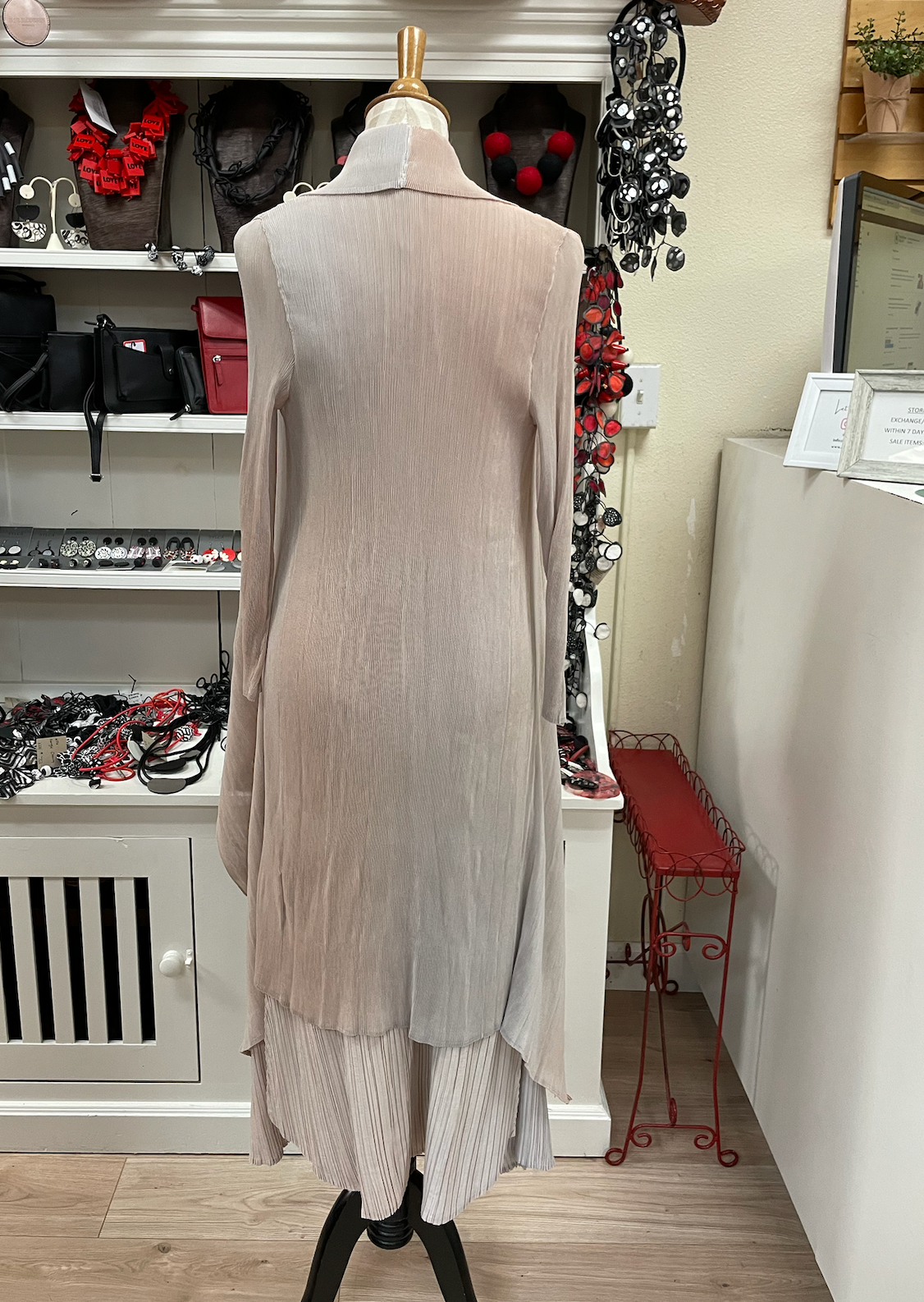 Alquema Long Collare Coat - SILVER SAND