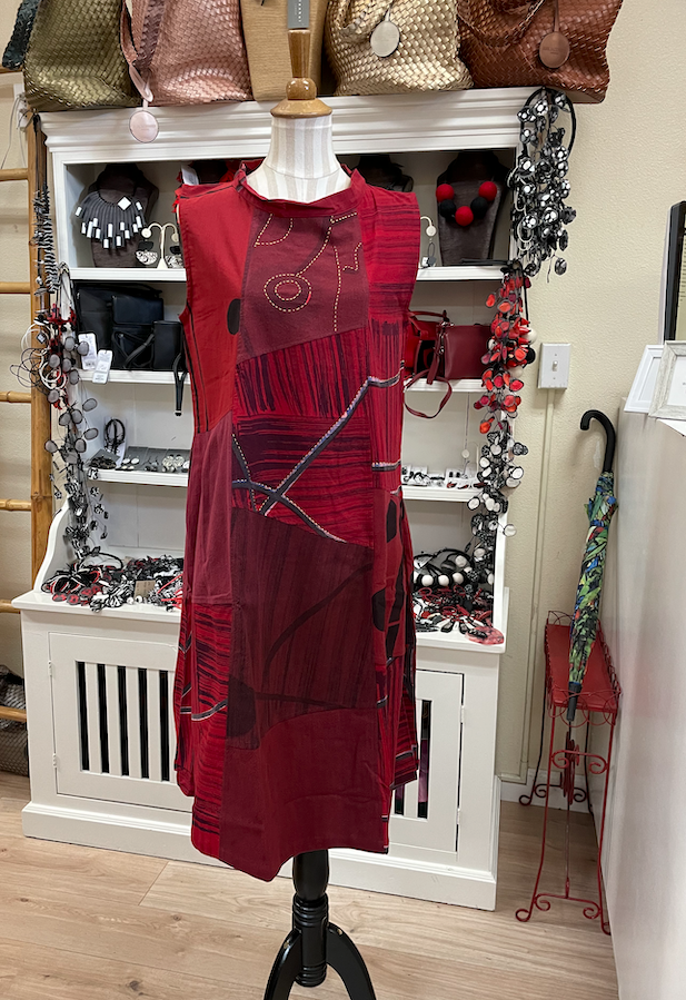 Yaza Batik Kasur Dress - RED