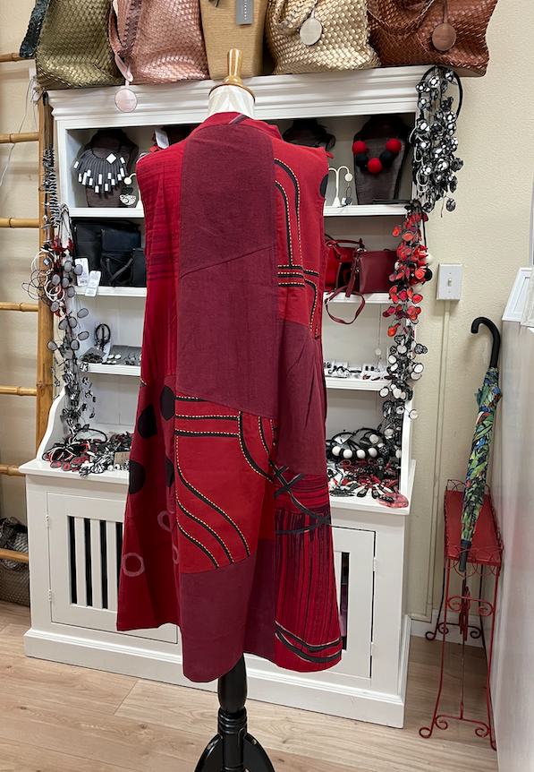 Yaza Batik Kasur Dress - RED