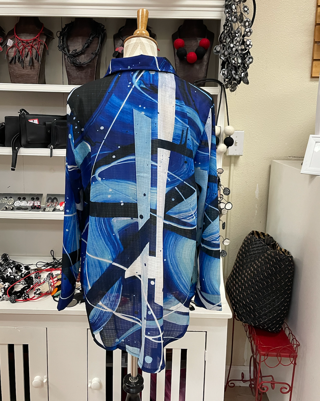 DAMEE Neon Space Long Shirt Tunic-7098- BLUE