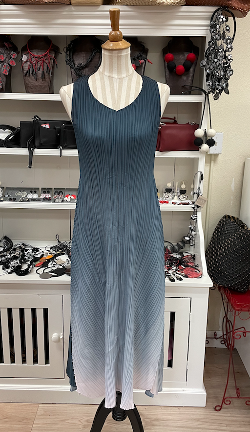 Alquema Long Estrella Dress - CHARCOAL GOES LIGHT