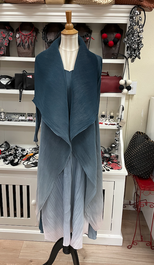 Alquema Long Estrella Dress - CHARCOAL GOES LIGHT