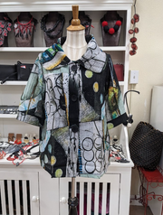 DAMEE MIXED ART MID SWING JKT - 4807-MLT