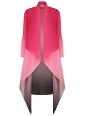Alquema Long Collare Coat - CABARET PINK
