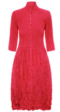 Alquema Nehru Coat Dress - RASPBERRY