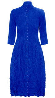 Alquema Nehru Coat Dress - ROYAL BLUE