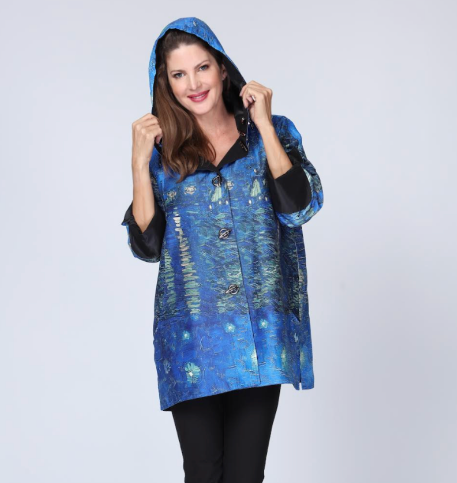 Oopera Raincoat - STARRY NIGHT OVER THE RHONE BY VINCENT VAN GOGH - J8839RW-5