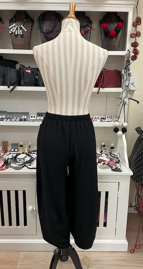 Sydney Project - AIR FLOW HAREM PANTS - BLACK