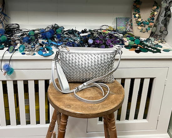 Ilse Jacobsen Woven Crossbody - SILVER