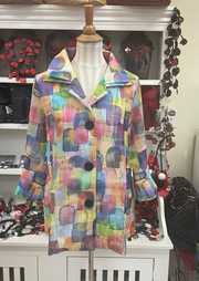 DAMEE SEAMLESS WATERCOLOR DOUBLE COLLAR JKT- 4889 - YLW