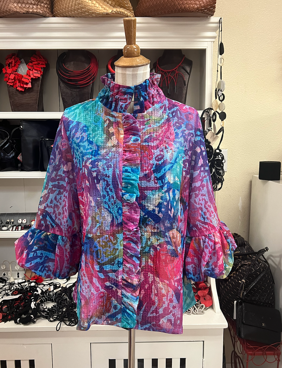DAMEE COLORFUL UNDERSEA RUFFLE JKT - 2403 - PNK