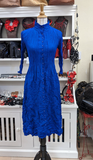 Alquema Nehru Coat Dress - ROYAL BLUE