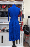 Alquema Nehru Coat Dress - ROYAL BLUE