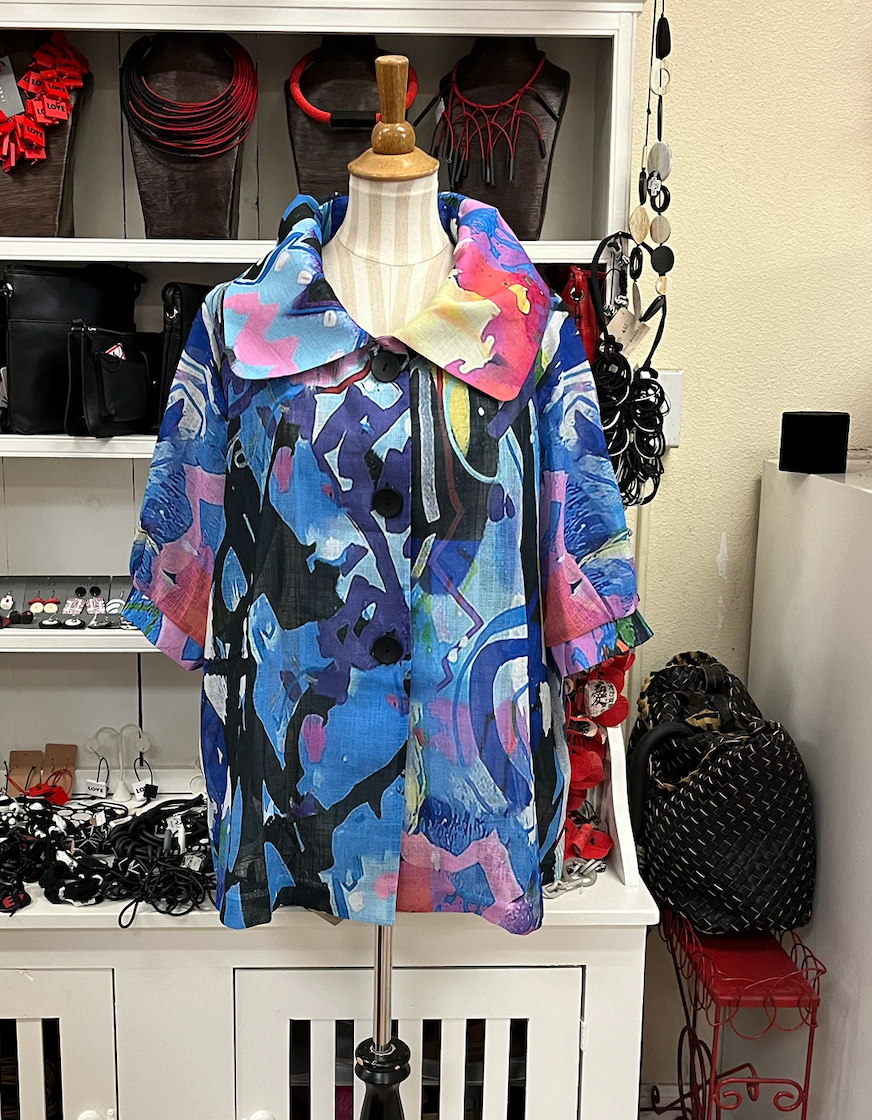 DAMEE GRAFFITI ART MID-SWING JKT- 4887 - MLT