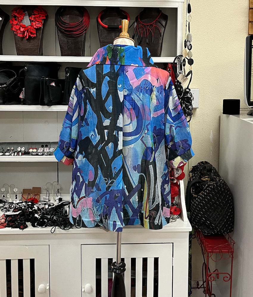 DAMEE GRAFFITI ART MID-SWING JKT- 4887 - MLT
