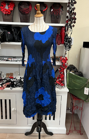 Alquema 3/4 Sleeve Smash Pocket  Dress - INDIGO WAY