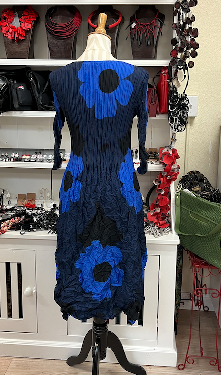 Alquema 3/4 Sleeve Smash Pocket  Dress - INDIGO WAY