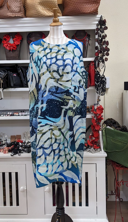 Yaza Batik Jumper Dress - Waves
